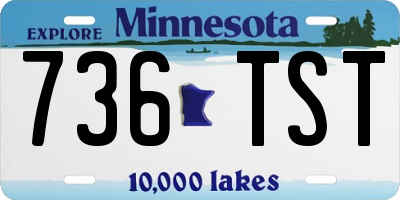MN license plate 736TST