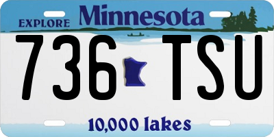 MN license plate 736TSU