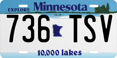 MN license plate 736TSV
