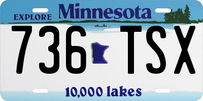 MN license plate 736TSX
