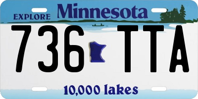 MN license plate 736TTA