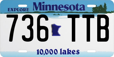 MN license plate 736TTB