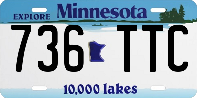 MN license plate 736TTC