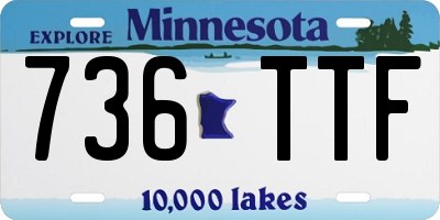 MN license plate 736TTF