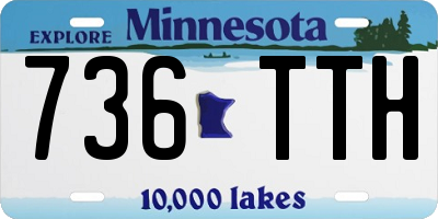 MN license plate 736TTH