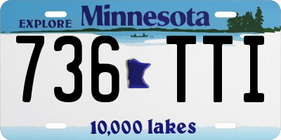 MN license plate 736TTI