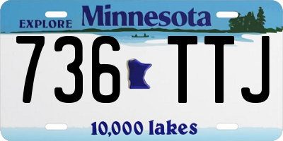 MN license plate 736TTJ