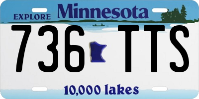 MN license plate 736TTS