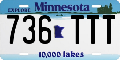 MN license plate 736TTT