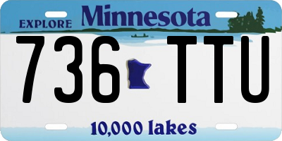 MN license plate 736TTU