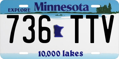 MN license plate 736TTV