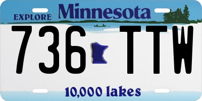 MN license plate 736TTW
