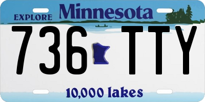MN license plate 736TTY