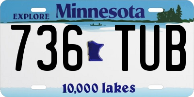 MN license plate 736TUB