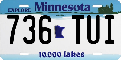 MN license plate 736TUI