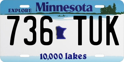 MN license plate 736TUK