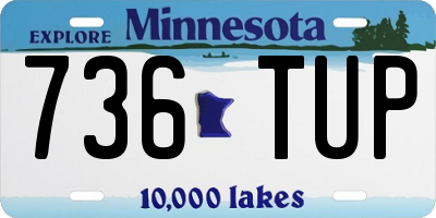 MN license plate 736TUP