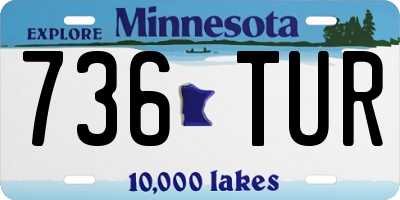 MN license plate 736TUR