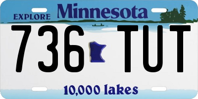 MN license plate 736TUT
