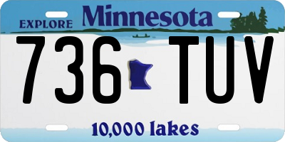 MN license plate 736TUV