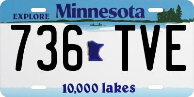MN license plate 736TVE
