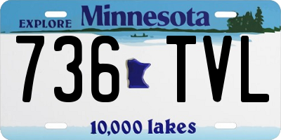 MN license plate 736TVL