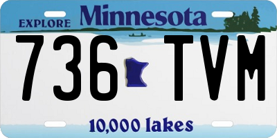 MN license plate 736TVM