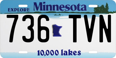 MN license plate 736TVN