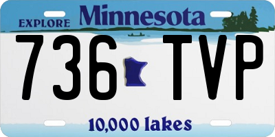 MN license plate 736TVP