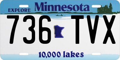 MN license plate 736TVX