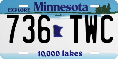 MN license plate 736TWC