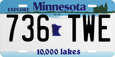 MN license plate 736TWE