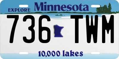 MN license plate 736TWM