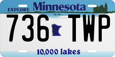 MN license plate 736TWP