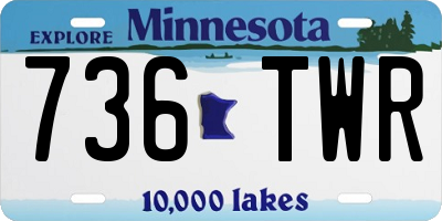 MN license plate 736TWR