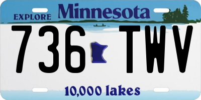 MN license plate 736TWV