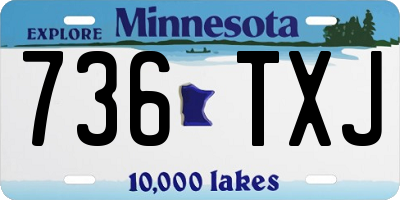 MN license plate 736TXJ