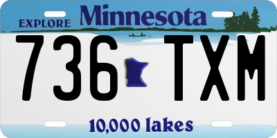MN license plate 736TXM
