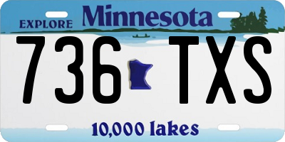 MN license plate 736TXS