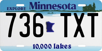 MN license plate 736TXT