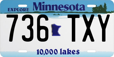 MN license plate 736TXY