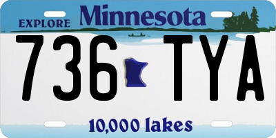 MN license plate 736TYA