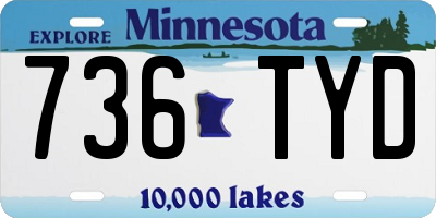 MN license plate 736TYD