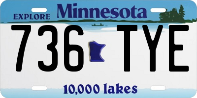 MN license plate 736TYE