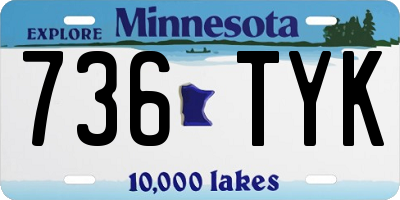 MN license plate 736TYK