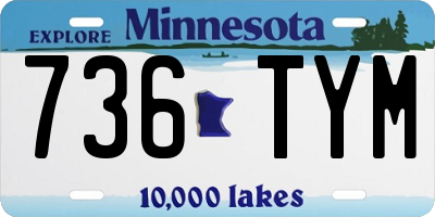 MN license plate 736TYM