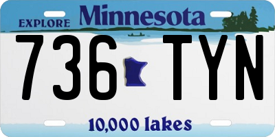 MN license plate 736TYN