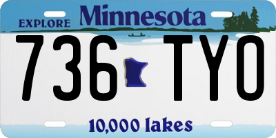 MN license plate 736TYO