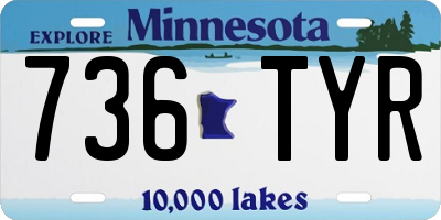 MN license plate 736TYR
