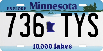 MN license plate 736TYS